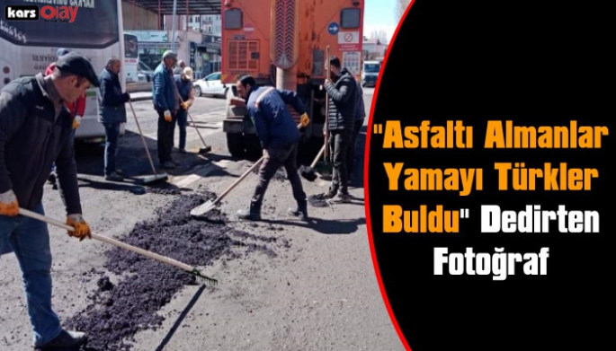 Kars Belediyesi Bozulan Yollara Yama Yapıyor