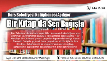 Kars Belediyesi Kütüphanesi Açılıyor