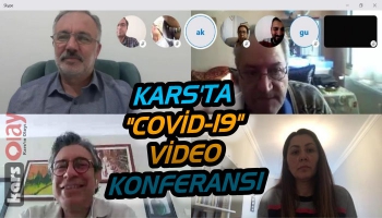Kars Belediyesi'nde 'Covid-19 Video Konferası'