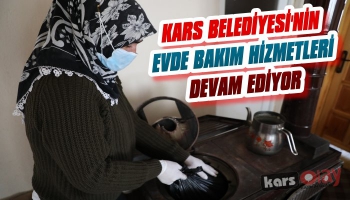 Kars Belediyesi'nin Evde Bakım Hizmetleri Devam Ediyor 