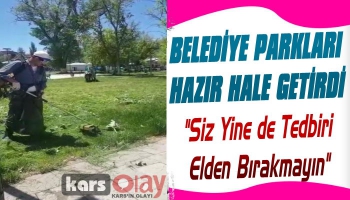 Kars Belediyesi Parkları Temizledi