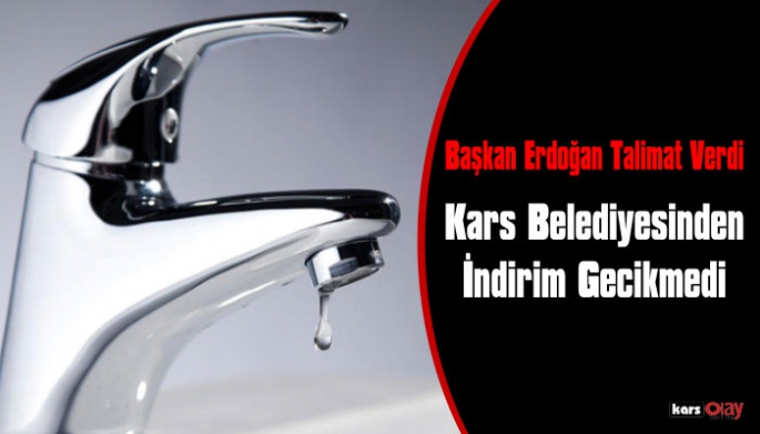 Kars Belediyesi Su Kullanım Bedellerindeki %8 Olan KDV’yi %1’e İndirdi