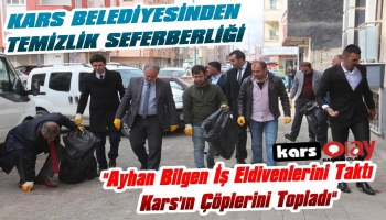 Kars Belediyesinden Temizlik Seferberliği