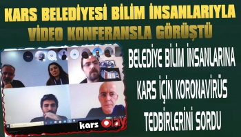 Kars Belediyesinden Video Konferans Toplantısı