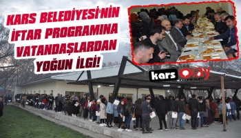 Kars Belediyesinin İftar Programına Yoğun İlgi