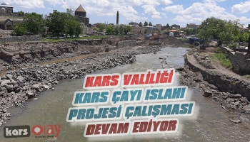 Kars Çayı Islah çalışmaları Devam Ediyor