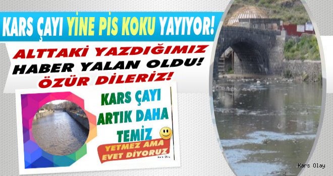 Kars Çayının Pis Kokusu Neredeyse Bütün Şehri Sarıyor!