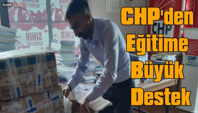 Kars Chp'den Eğitime Büyük Destek!