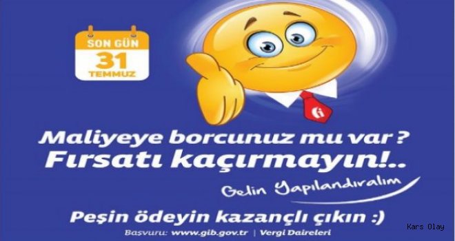 Kars Defterdarlığından DUYURU!