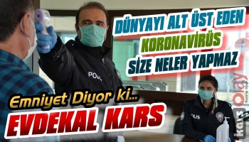 Kars Emniyetinden 'EVDE KAL' Anonsları