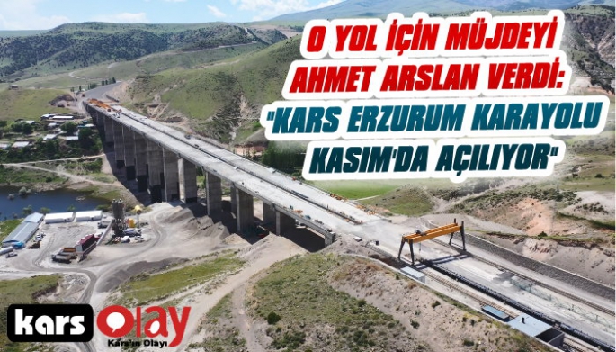 Kars Erzurum Karayolu Kasım'da Açılıyor