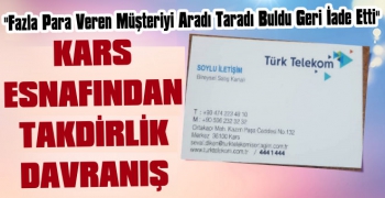 Kars esnafından takdirlik davranış