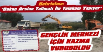 Kars Gençlik Merkezi İnşaatı Başladı