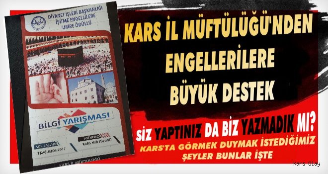 Kars İl Müftülüğünden Duyarlı Davranış