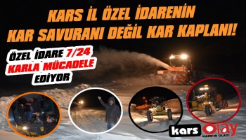 Kars İl Özel İdare 7/24 Karla Mücadele Ediyor