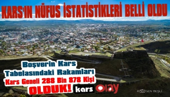 Kars'ın Nüfus İstatistikleri Belli Oldu