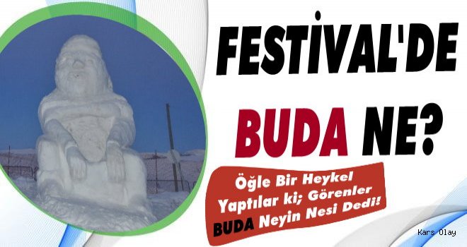 Kars Kış Oyunları Festivalinde Kardan Anlamsız Heykel!