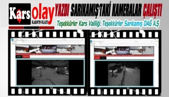 Kars Olay Yazdı Sarıkamış Kayak Merkezinin Canlı Yayın Kameraları Çalıştı