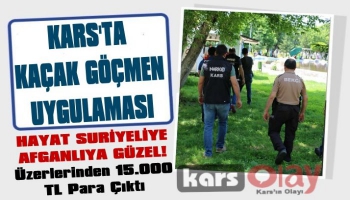 Kars Polisinden Kaçak Göçmen Uygulaması