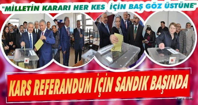 Kars Referandum İçin Sandık Başında