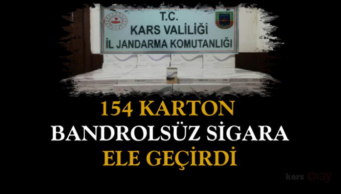 Kars'ta 154 karton bandrolsüz sigara ele geçirildi