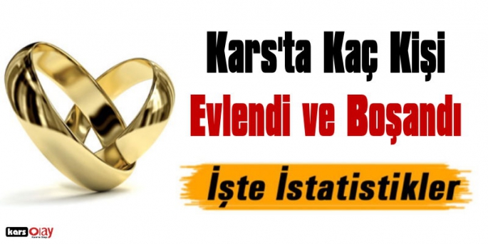 Kars'ta 2022 Yılında  Kaç Kişi Evlendi ve Boşandı