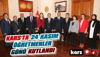 Kars'ta 24 Kasım Öğretmenler Günü Kutlandı