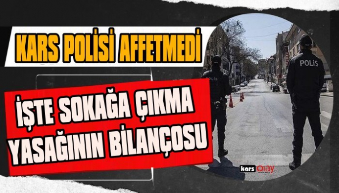 Kars'ta Üç Gün Süren Sokağa Çıkma Yasağının Bilançosu Açıklandı!