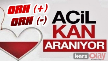 Kars'ta Acil Kan Aranıyor