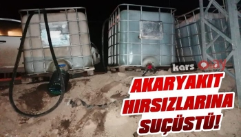 Kars'ta Akaryakıt Hırsızlarına Suçüstü