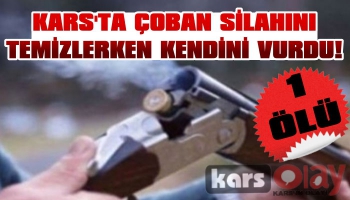 Kars'ta çoban silahını temizlerken kendini vurdu iddiası