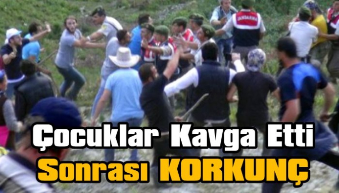 Kars'ta çocukların kavgasında kan aktı