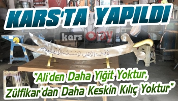 Kars’ta Demirci Ustası Hz. Ali’nin Kılıcı Zülfikar’ı Yaptı