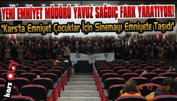 Kars'ta Emniyet Çocuklar İçin Sinemayı Emniyete Taşıdı