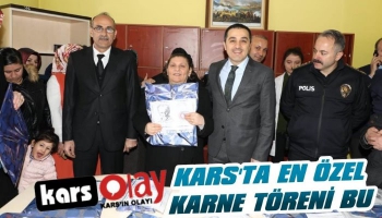 Kars'ta En Özel Karne Töreni