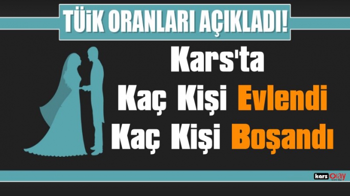 Kars'ta Evlenme ve Boşanma Oranları Açıklandı