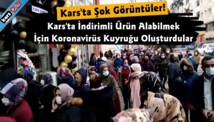 Kars'ta indirim kuyruğu!