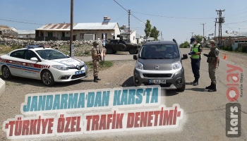 Kars'ta Jandarma'dan 'Türkiye Özel Trafik Denetimi'