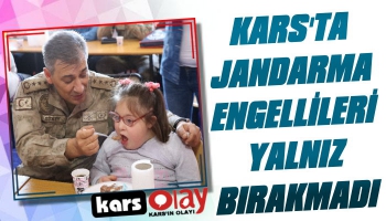 Kars'ta Jandarma Engellileri Yalnız Bırakmadı