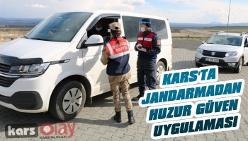 Kars’ta Jandarmadan Corona Virüs Uygulaması