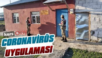 Kars'ta Jandarmadan Coronavirüs Uygulaması