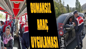 Kars'ta Jandarmadan 'Dumansız Araç' Uygulaması