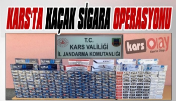 Kars'ta Jandarmadan Kaçak Sigara Operasyonu