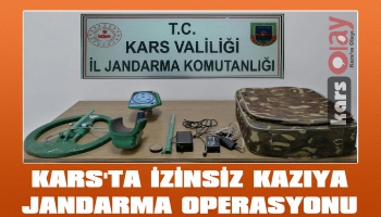 Kars'ta Kaçak Kazı Operasyonu