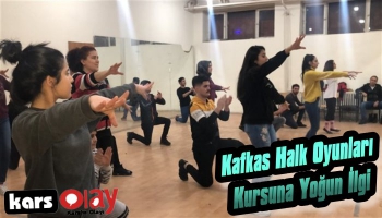 Kars’ta Kafkas Halk Oyunları Kursuna Yoğun İlgi