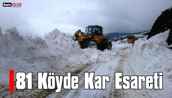 Kars'ta Kar Esareti, 81 Köye Ulaşım Sağlanamıyor