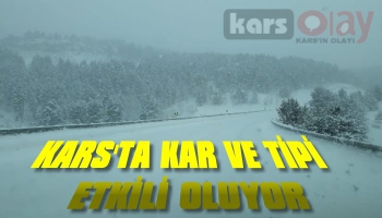 Kars'ta Kar ve Tipi Etkili Oluyor