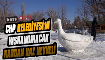 Kars'ta Kardan Kaz Heykeli