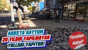 Kars'ta Kayyum 20 Yıldır Yapılmayan Yolları Yapıyor