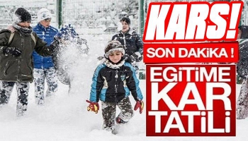 Kars'ta Okullar Öğlen Sonrası Tatil Edildi